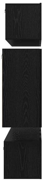 TV szekrény garnitúra 6 pcs Musta tammi 80 x 30 x 30 cm Faanyag