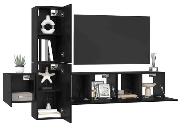 TV szekrény garnitúra 5 pcs Musta tammi 181 x 30 x 120 cm