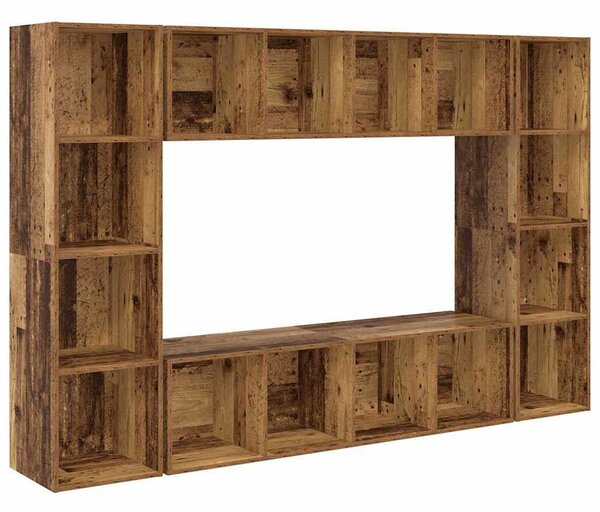 TV szekrény 4 pcs Barna 37 x 37 x 142.5 cm Faanyag