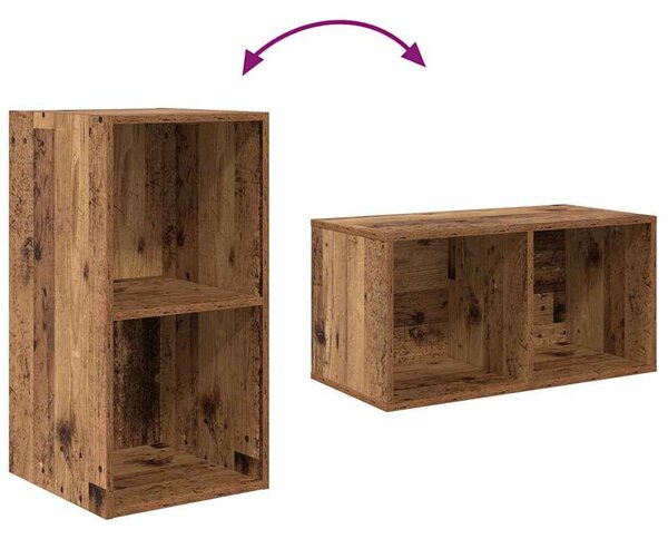 TV szekrény garnitúra 4 pcs Régi fa 37 x 37 x 72 cm Faanyag