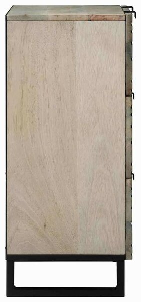 Széf fiókkal Fehér 60 x 33.5 x 75 cm Tömör mangófa