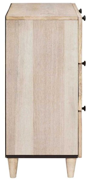 Széf 2 db 120 x 33,5 x 75 cm tömör mangófa Fehér