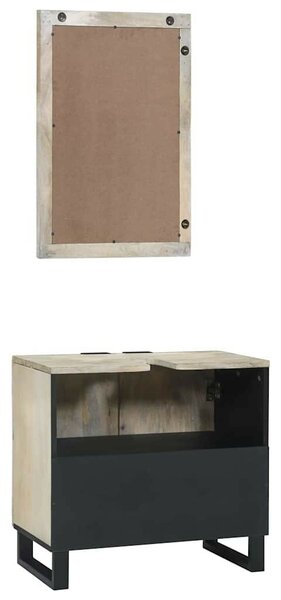Fürdőszoba bútor szett polcokkal 2 pcs Fehér 62 x 33 x 58 cm