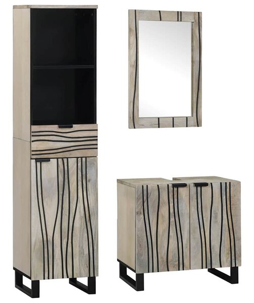 Fürdőszoba bútor szett fiókkal 3 pcs Fehér 38 x 33 x 160 cm