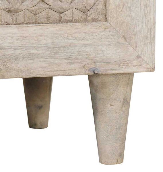 Széf 2 db 120 x 33,5 x 75 cm tömör mangófa Fehér