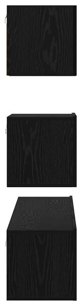 Fali TV Szekrény 4 pcs Musta tammi 80 x 30 x 30.5 cm Faanyag