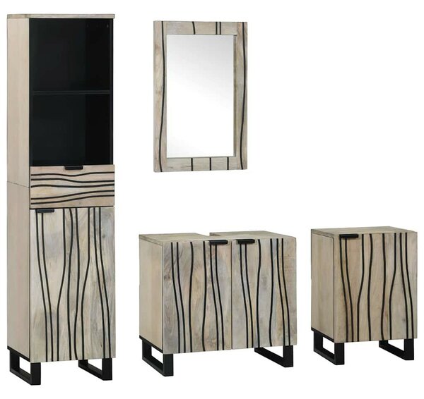 Fürdőszoba bútor szett fiókkal 4 pcs Dió barna 38 x 33 x 160 cm