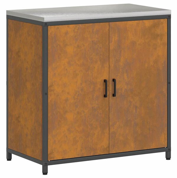Konyhai Tároló Készlet polcokkal 2 pcs Rozsdás 180 x 50 x 92 cm