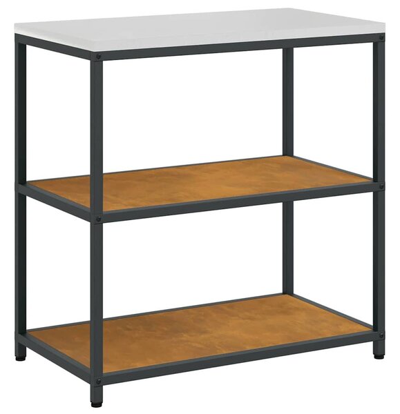 Konyhai Tároló Készlet polcokkal 3 pcs Rozsdás 240 x 50 x 92 cm