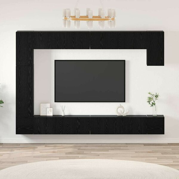 TV szekrény garnitúra 9 pcs Musta tammi 100 x 30 x 30.5 cm