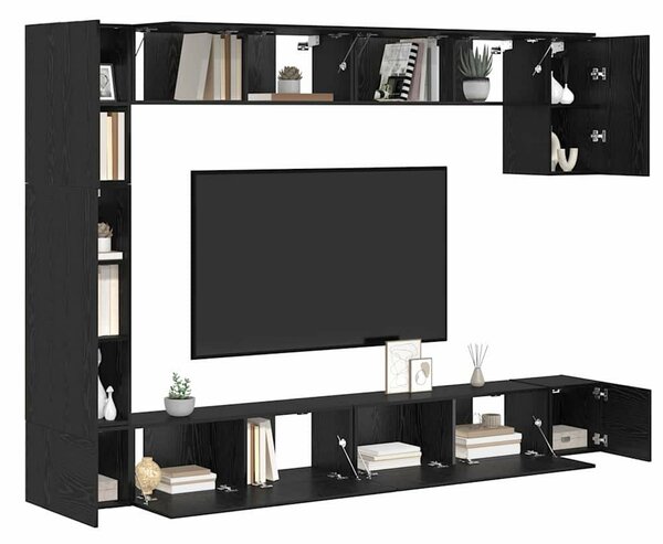 TV szekrény garnitúra 9 pcs Musta tammi 100 x 30 x 30.5 cm