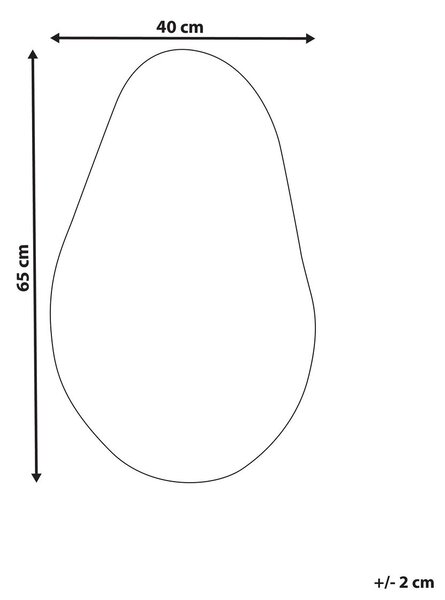 Falitükör AUBAGNE 40 cm 65 cm Ezüst