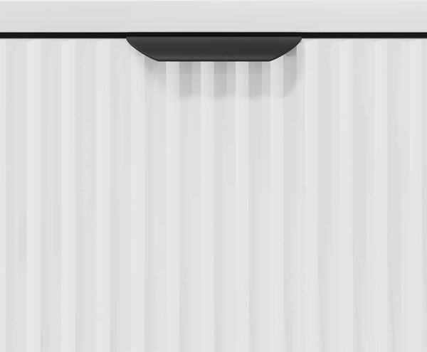 Széf fiókkal Magasfényű fehér 89.5 x 33 x 82 cm Faanyag
