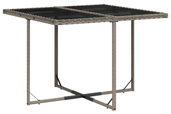 VidaXL 5 db szürke polyrattan kerti étkezőgarnitúra párnákkal