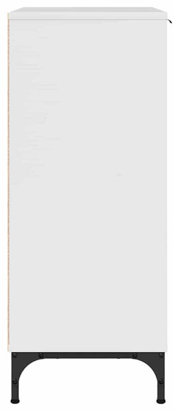 Széf fiókkal Magasfényű fehér 89.5 x 33 x 82 cm Faanyag