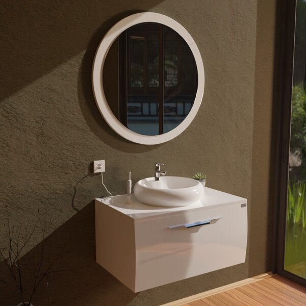 TMP MOON 80 cm fali fürdőszobabútor mosdó nélkül - Top Counter mosdókhoz