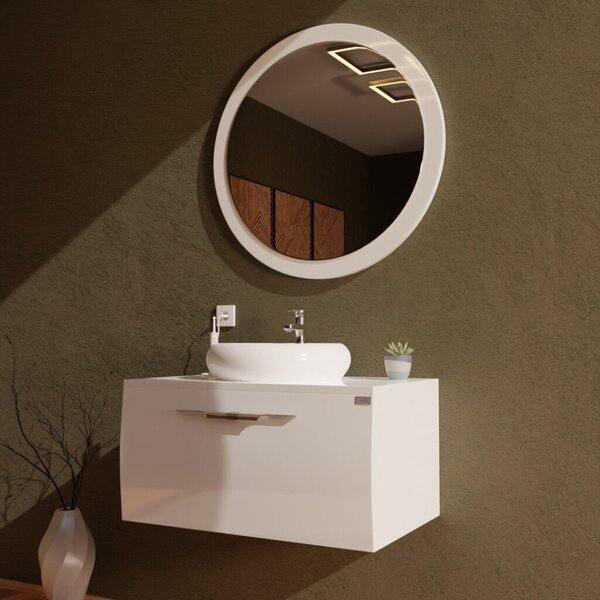 TMP MOON 80 cm fali fürdőszobabútor mosdó nélkül - Top Counter mosdókhoz