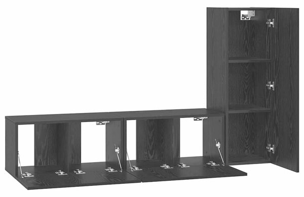 TV szekrény garnitúra 3 pcs Musta tammi 160 x 30 x 30 cm