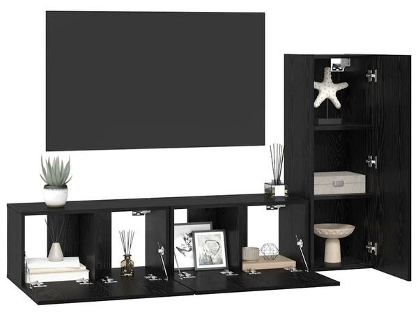 TV szekrény garnitúra 3 pcs Musta tammi 160 x 30 x 30 cm