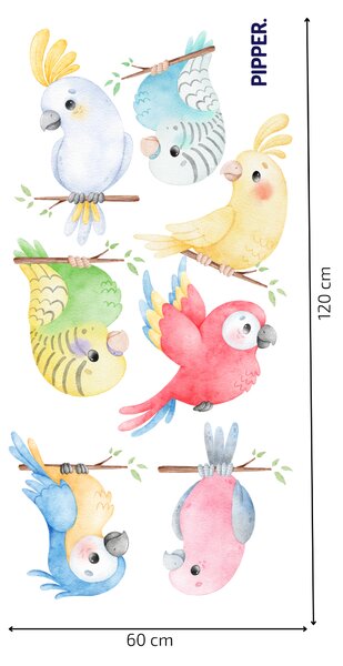 PIPPER. Textil falmatrica "Egzotikus madarak"
