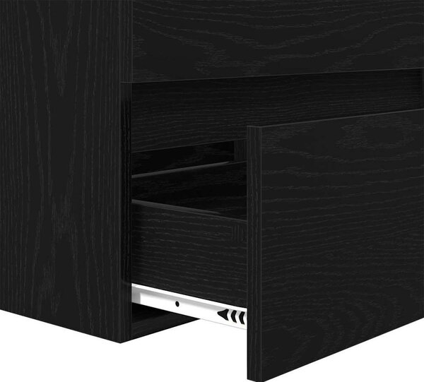 Fürdőszoba bútor szett 3 pcs Musta tammi 60 x 38.5 x 45 cm