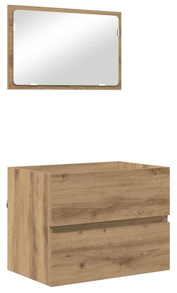 Fürdőszoba bútor szett 3 pcs Musta tammi 60 x 38.5 x 45 cm
