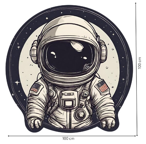PIPPER. Kör alakú falmatrica "Űrhajós" Méret: 60cm