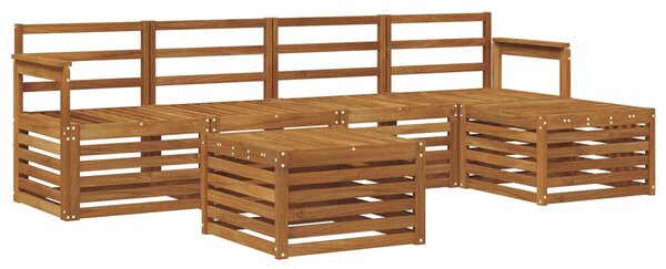 VidaXL Kültéri kanapé szett 6 pcs Természetes