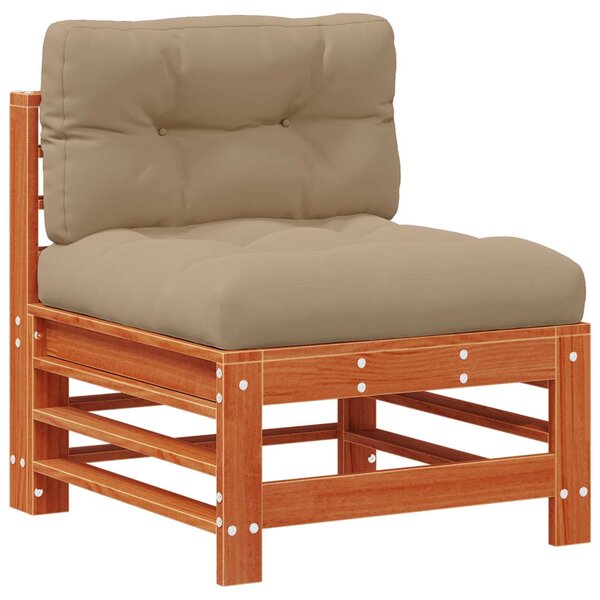 VidaXL Kerti lounge szett 5 pcs Viaszbarna Tömör Fenyőfa