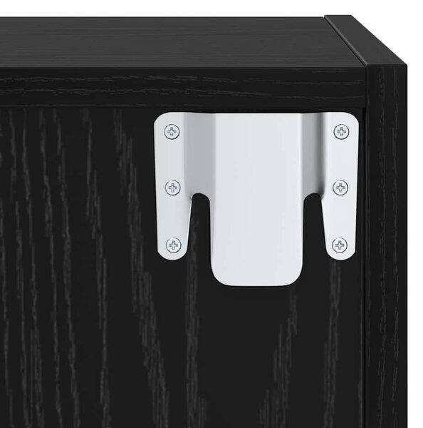 TV Szekrény Szett 2 pcs Musta tammi 37 x 37 x 142.5 cm Faanyag