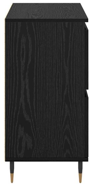 Oldalszekrények 2 pcs Musta tammi 120 x 35 x 70 cm Faanyag