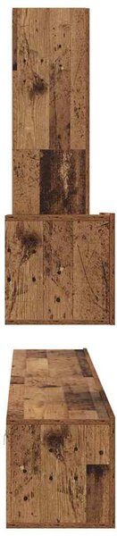 TV Szekrény Szett 4 pcs Régi fa 200 x 30 x 30 cm Faanyag