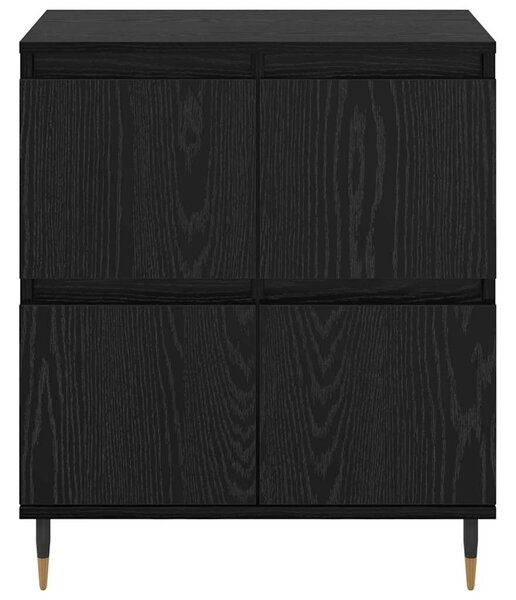 Oldalszekrények 2 pcs Musta tammi 120 x 35 x 70 cm Faanyag