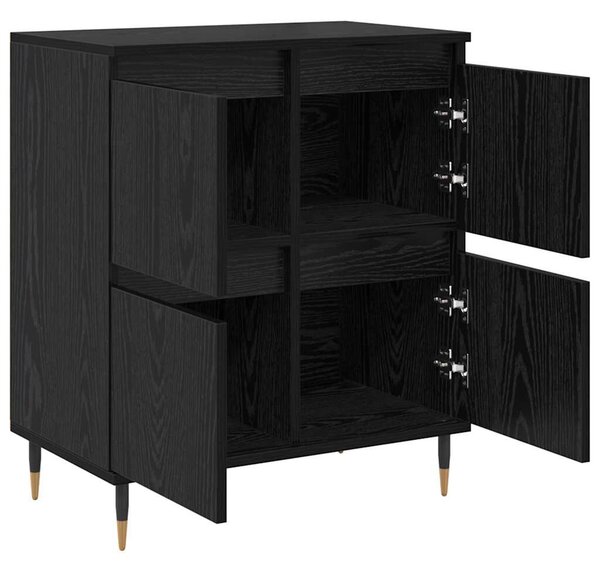 Oldalszekrények 2 pcs Musta tammi 120 x 35 x 70 cm Faanyag