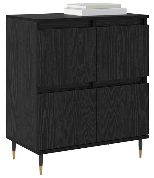 Oldalszekrények 2 pcs Musta tammi 120 x 35 x 70 cm Faanyag