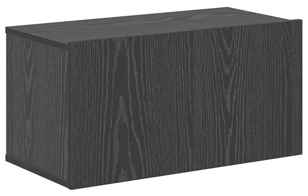 Fali TV Szekrény 4 pcs Musta tammi 200 x 30 x 30 cm Műanyag Fa