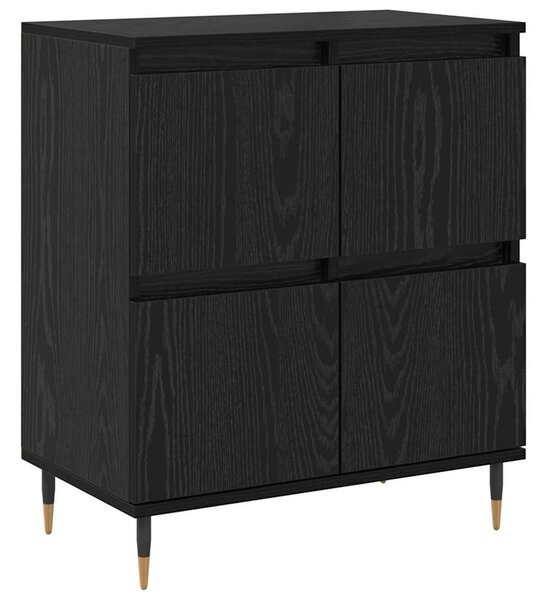 Oldalszekrények 2 pcs Musta tammi 120 x 35 x 70 cm Faanyag