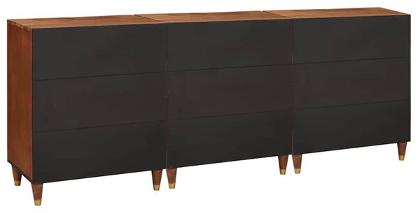 Tálalószekrény készlet 3 db 180 x 33 x 75 cm Tömör Mangófát