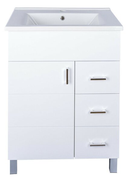 VivaStyle KARINA 85 lábon álló fürdőszobabútor 3 fiókos Sanovit ATRIA 9085 mosdóval 85 x 45,5 cm