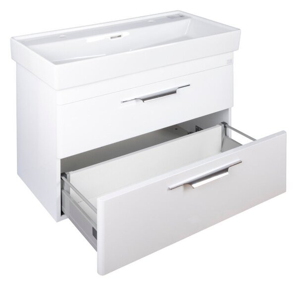 TMP LUX 100D fali fürdőszobabútor - CeraStyle SHARP 37600 DUPLA csaplyukas mosdóval - 100 x 48 cm