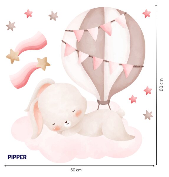 PIPPER. Textil falmatrica "Alvó nyuszi"