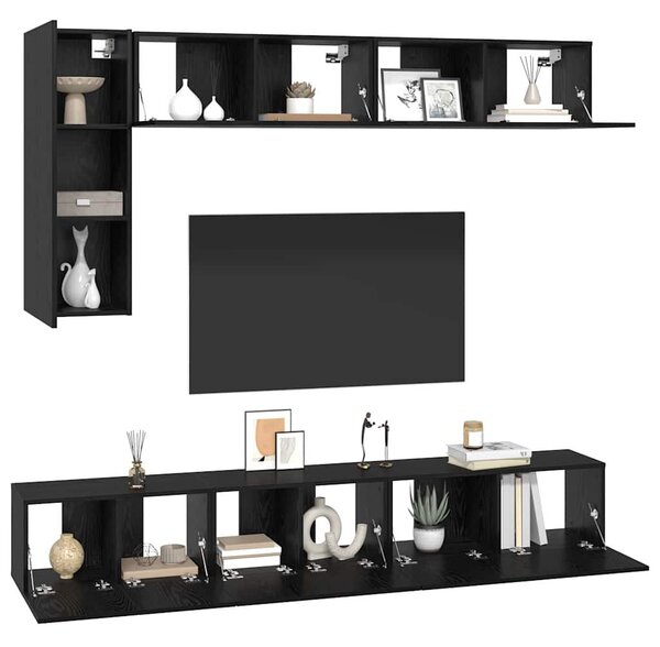 TV szekrény garnitúra 6 pcs Musta tammi 30.5 x 30 x 90 cm