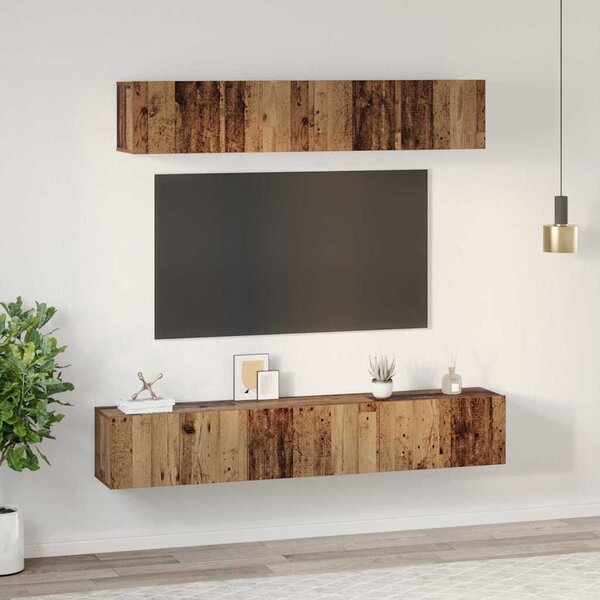 TV Szekrény Szett 5 pcs Régi fa Sztenderd Közepes Faanyag