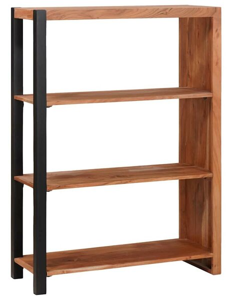 Könyvszekrény Barna, Fekete 80 x 30 x 110 cm Tömör Akácfa