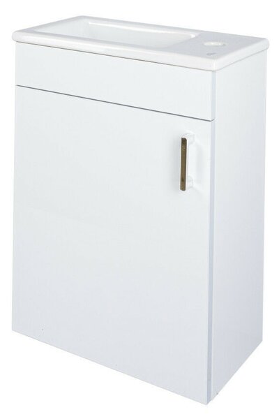 VivaStyle NIKA - fali függesztett - fürdőszobabútor CeraStyle 71100 mosdóval - JOBBOS - 42 x 24 cm