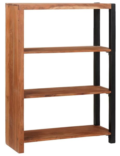 Könyvszekrény Barna, Fekete 80 x 30 x 110 cm Tömör Akácfa
