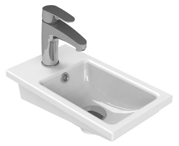 VivaStyle NIKA - fali függesztett - fürdőszobabútor CeraStyle 71100 mosdóval - JOBBOS - 42 x 24 cm