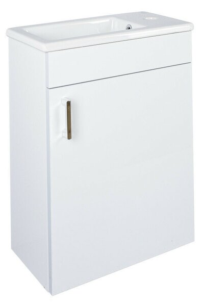 VivaStyle NIKA - fali függesztett - fürdőszobabútor CeraStyle 71100 mosdóval - JOBBOS - 42 x 24 cm