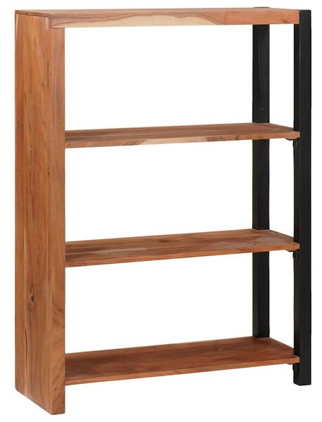 Könyvszekrény Barna, Fekete 80 x 30 x 110 cm Tömör Akácfa
