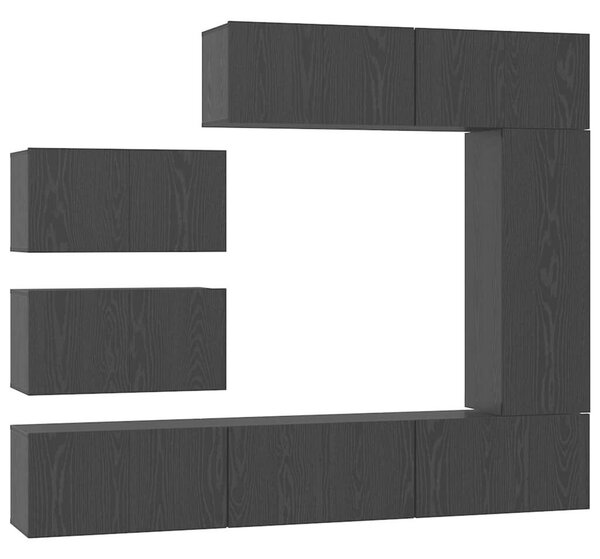 TV szekrény garnitúra 8 pcs Musta tammi 30.5 x 30 x 90 cm
